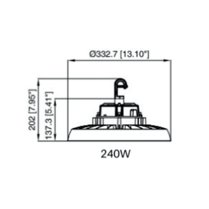 Lampara Industrial En Forma De Campana 300W HBU - Wattko